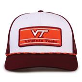 G452R The Game Virginia Tech Hokies Rope Trucker With Bar Patch Cap G452r