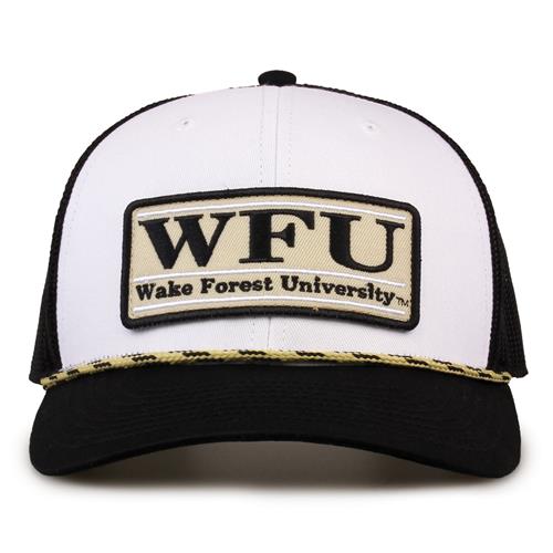 G452R The Game Wake Forest Demon Deacons Rope Trucker With Bar Patch Cap G452r