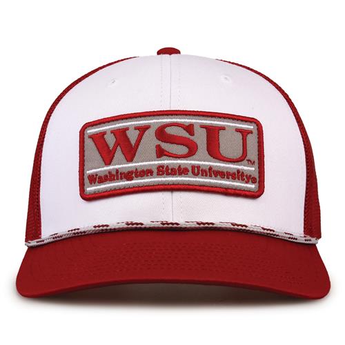 G452R The Game Washington State Cougars Rope Trucker With Bar Patch Cap G452r