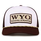 G452R The Game Wyoming Cowboys Rope Trucker With Bar Patch Cap G452r