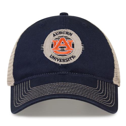 G880 The Game Auburn Tigers Soft Mesh Trucker With Frayed Patch Cap