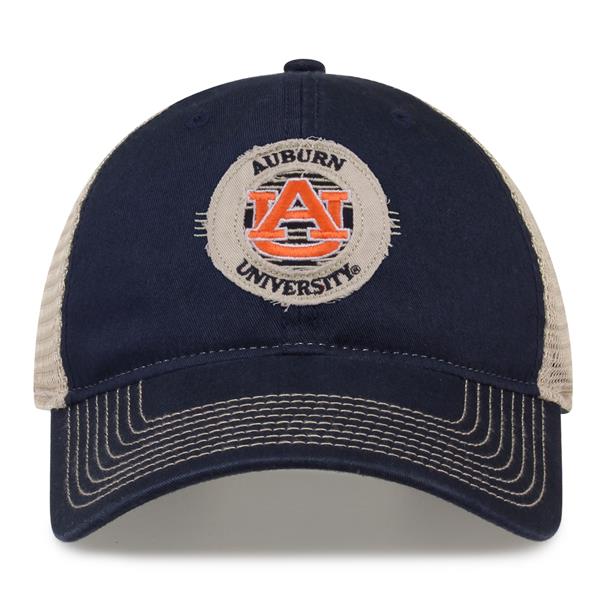 G880 The Game Auburn Tigers Soft Mesh Trucker With Frayed Patch Cap
