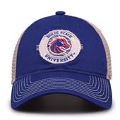 G880 The Game Boise State Broncos Soft Mesh Trucker With Frayed Patch Cap