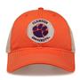 G880 The Game Clemson Tigers Soft Mesh Trucker With Frayed Patch Cap