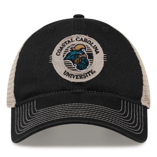 G880 The Game Coastal Carolina Chanticleers Soft Mesh Trucker With Frayed Patch Cap