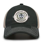 G880 The Game Colorado State Rams Soft Mesh Trucker With Frayed Patch Cap