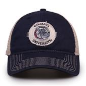 G880 The Game Gonzaga Bulldogs Soft Mesh Trucker With Frayed Patch Cap