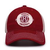 G880 The Game Harvard Crimson Soft Mesh Trucker With Frayed Patch Cap