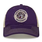 G880 The Game James Madison Dukes Soft Mesh Trucker With Frayed Patch Cap