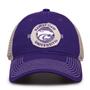 G880 The Game Kansas State Wildcats Soft Mesh Trucker With Frayed Patch Cap