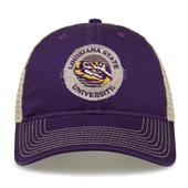 G880 The Game LSU Tigers Soft Mesh Trucker With Frayed Patch Cap