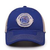 G880 The Game Memphis Tigers Soft Mesh Trucker With Frayed Patch Cap