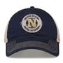G880 The Game Navy Midshipmen Soft Mesh Trucker With Frayed Patch Cap