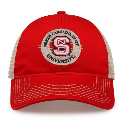 G880 The Game North Carolina State Wolfpack Soft Mesh Trucker With Frayed Patch Cap