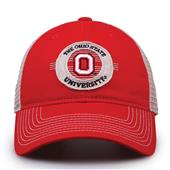 G880 The Game Ohio State Buckeyes Soft Mesh Trucker With Frayed Patch Cap