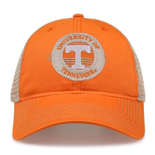 G880 The Game Tennessee Volunteers Soft Mesh Trucker With Frayed Patch Cap