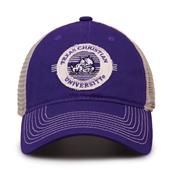 G880 The Game Texas Christian Horned Frogs Soft Mesh Trucker With Frayed Patch Cap