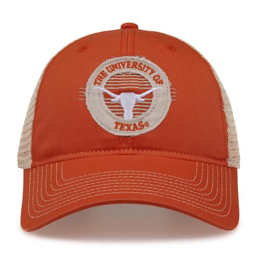 G880 The Game Texas Longhorns Soft Mesh Trucker With Frayed Patch Cap