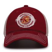 G880 The Game USC Trojans Soft Mesh Trucker With Frayed Patch Cap