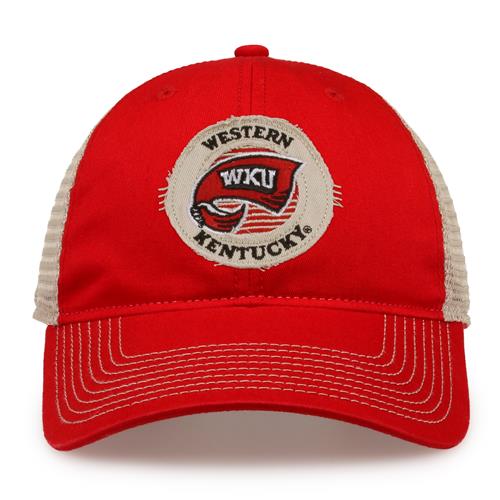 G880 The Game Western Kentucky Hilltoppers Soft Mesh Trucker With Frayed Patch Cap