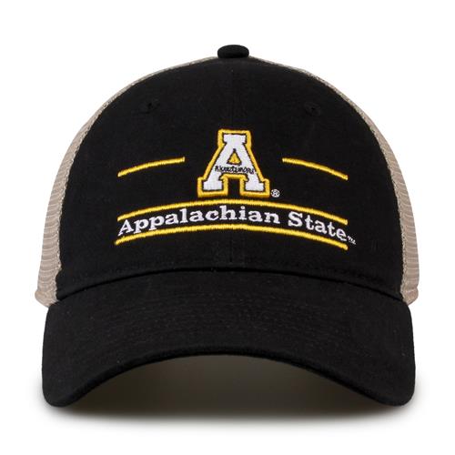 G180 The Game Appalachian State Mountaineers Relaxed Trucker Mesh Split Bar Cap