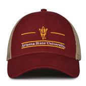 G180 The Game Arizona State Sun Devils Relaxed Trucker Mesh Split Bar Cap