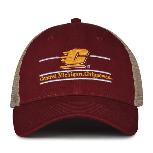 G180 The Game Central Michigan Chippewas Relaxed Trucker Mesh Split Bar Cap