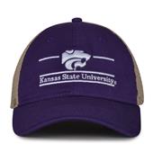 G180 The Game Kansas State Wildcats Relaxed Trucker Mesh Split Bar Cap