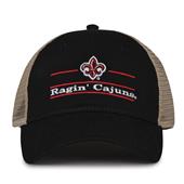 G180 The Game Louisiana Lafayette Ragin Cajuns Relaxed Trucker Mesh Split Bar Cap