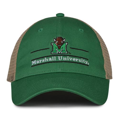 G180 The Game Marshall Thundering Herd Relaxed Trucker Mesh Split Bar Cap