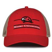 G180 The Game Miami of Ohio Redhawks Relaxed Trucker Mesh Split Bar Cap