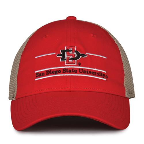 G180 The Game San Diego State Aztecs Relaxed Trucker Mesh Split Bar Cap