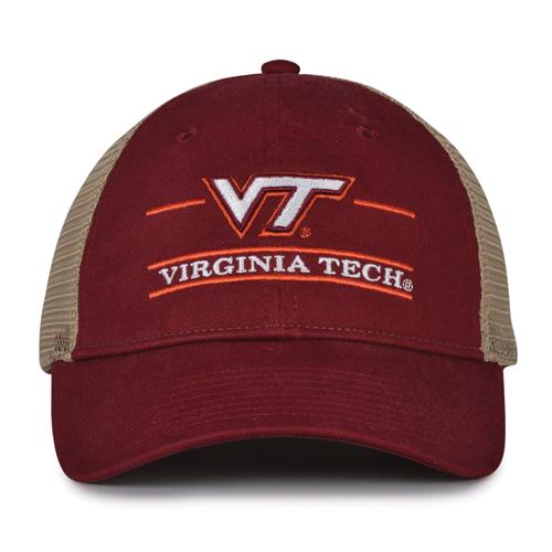G180 The Game Virginia Tech Hokies Relaxed Trucker Mesh Split Bar Cap