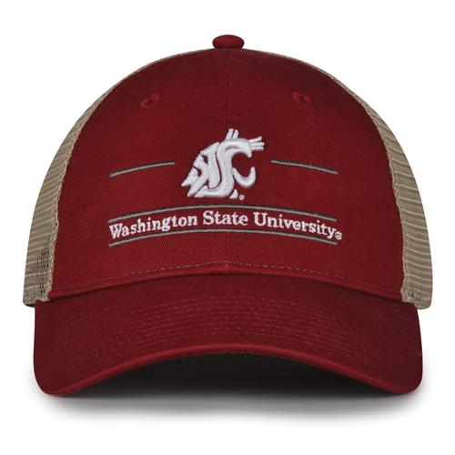 G180 The Game Washington State Cougars Relaxed Trucker Mesh Split Bar Cap