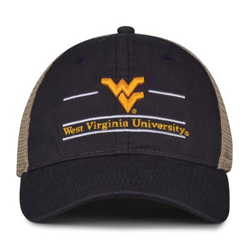 G180 The Game West Virginia Mountaineers Relaxed Trucker Mesh Split Bar Cap