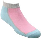 Kaepa Womens Color Block Ped One Size Socks (PAIR) Blue or Pink