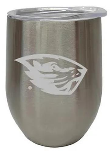 NCAA Oregon State Beavers Laser Logo Stainless Steel Wine/Pilsner Tumbler