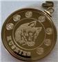 Vintage Washington Huskies Football Rose Bowl Gold Keychain Pendant - 1980s