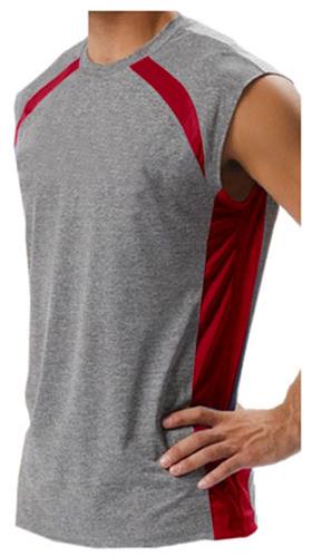 A4 Adult Color Block Performance Muscle Tee CO