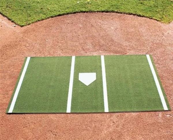 6' X 12' Batter's Box Turf Mat with Home Plate Baseball - Baseball ...