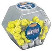 Canister Display with 60 Baseball Miniature Keyrings MILDISP (60 Pcs)