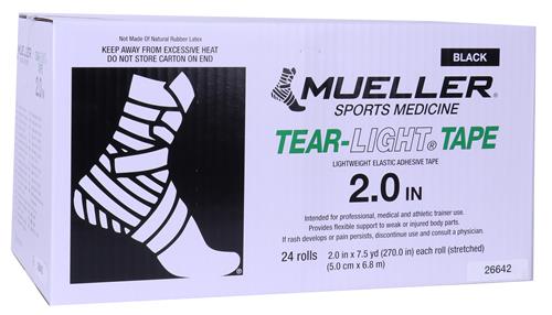 Mueller Tear-Light Tape (Case-16, 24 or 32 rolls) Black or White