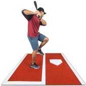 GoSports Baseball Softball Turf Batting Mat - 6 ft x 5.5 ft Switch Hitting