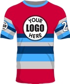 Unisex Crew Horizontal Stripes Cool Performance Sublimated Jersey