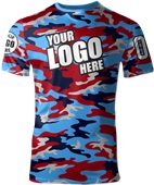 Custom All Sport Jersey - Sublimated "Camo" Cool Performance Unisex Crew Tee