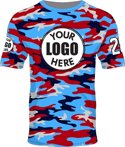 Custom All Sport Jersey - Sublimated "Camo" Cool Performance Unisex Crew Tee