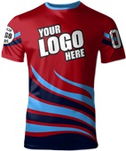 Custom All Sport Jersey - Sublimated "Fire" Cool Performance Unisex Crew Tee