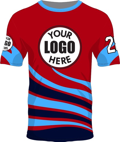 Custom All Sport Jersey - Sublimated "Fire" Cool Performance Unisex Crew Tee