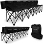 PowerNet 6 Seater Soccer Bench Black Color with Back Pack Carry Bag