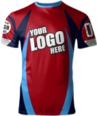 Custom All Sport Jersey - Sublimated "Wavepoint" Cool Performance Unisex Crew Tee